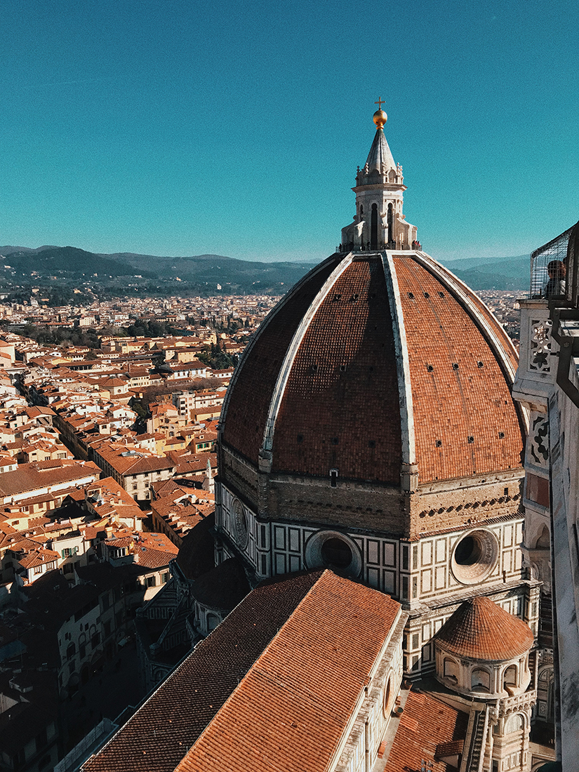 Vistas desde el campanario de la Catedral Santa María di Fiore en Florencia. Qué hacer, turismo.