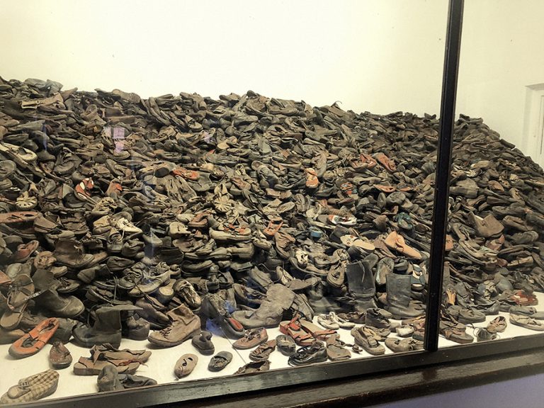 Zapatos víctimas de Auschwitz. Museo II Guerra mundial de Cracovia.