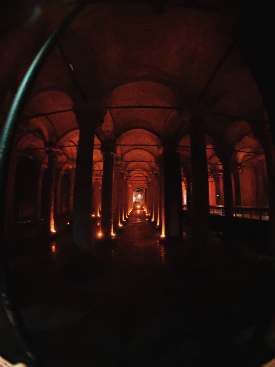 Interior de la basílica cisterna de Estambul. Qué ver, turismo.