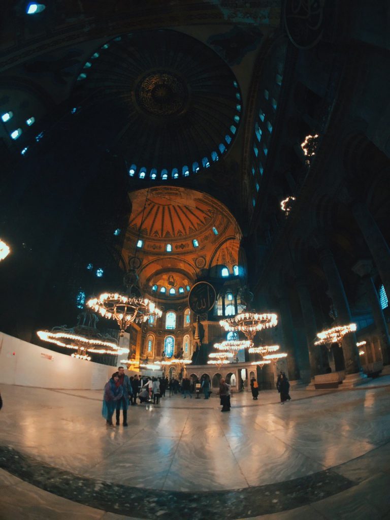 Hagia Sofía, interior. Qué ver en Estambul.